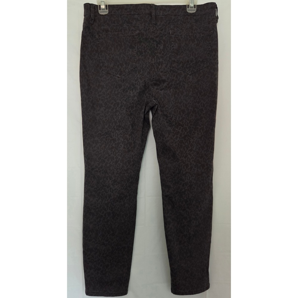 Buffalo David Bitton Hanna High Rise Skinny Leg Leopard Print Pants 16/36 Grey